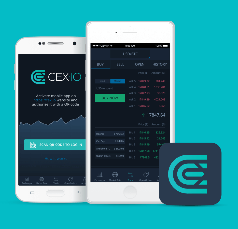 App CEX.io Bitcoin wallet for Android