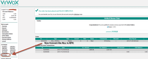 btc to sll